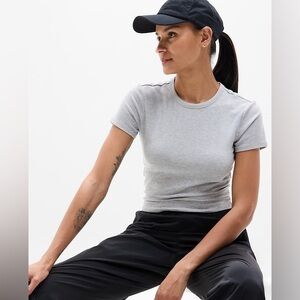 Athleta Signature Rib Crop Tee